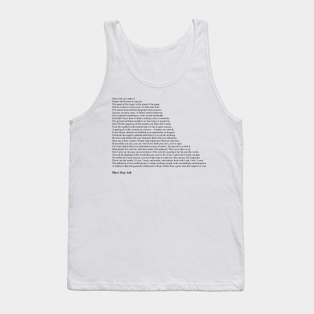 Mary Kay Ash Quotes Tank Top by qqqueiru